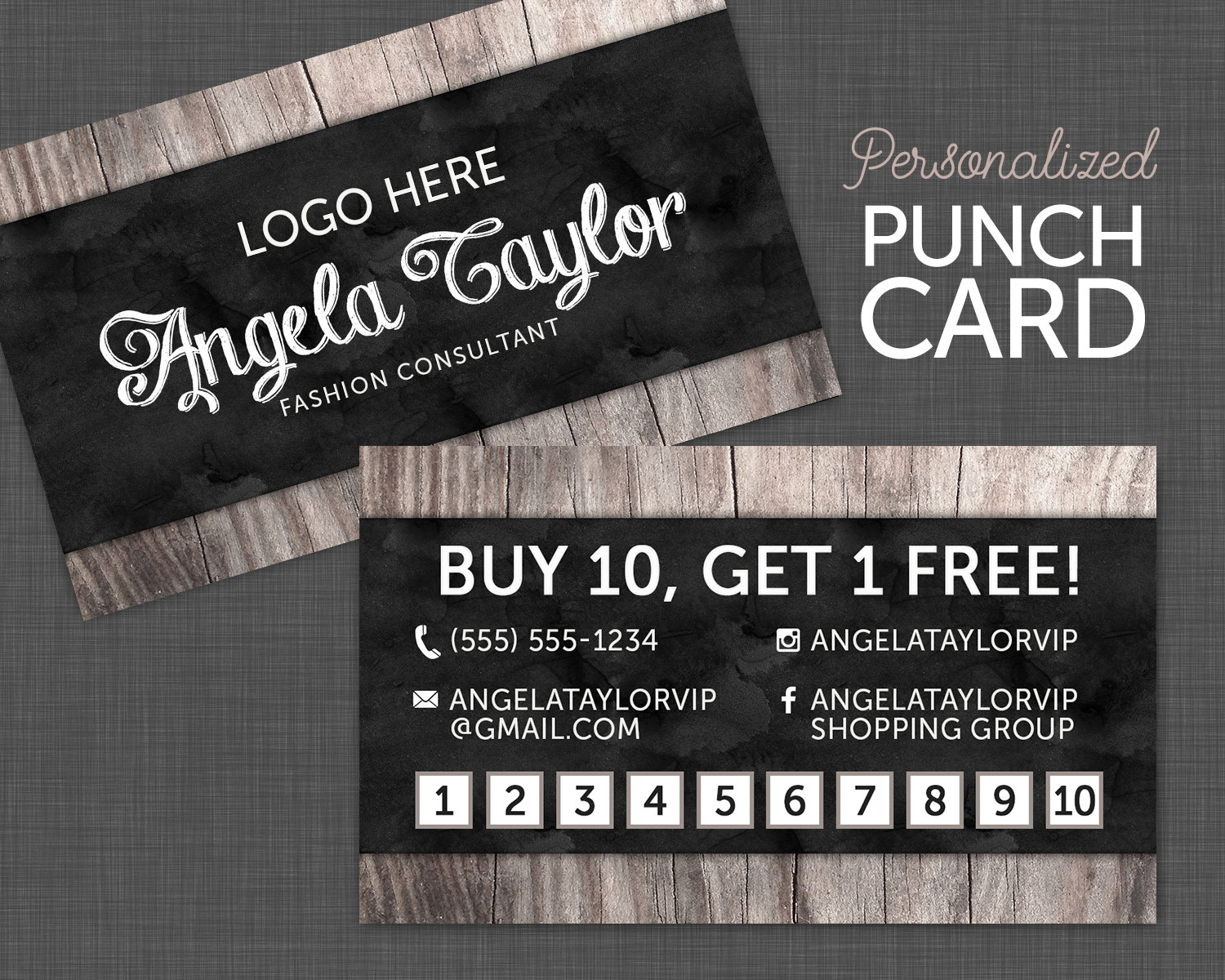 punch card business cards 1