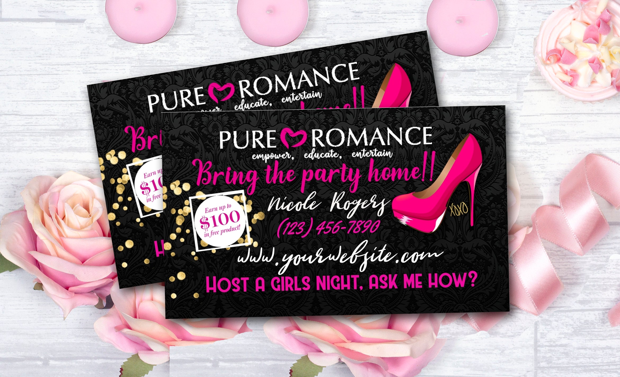 pure romance business cards 1