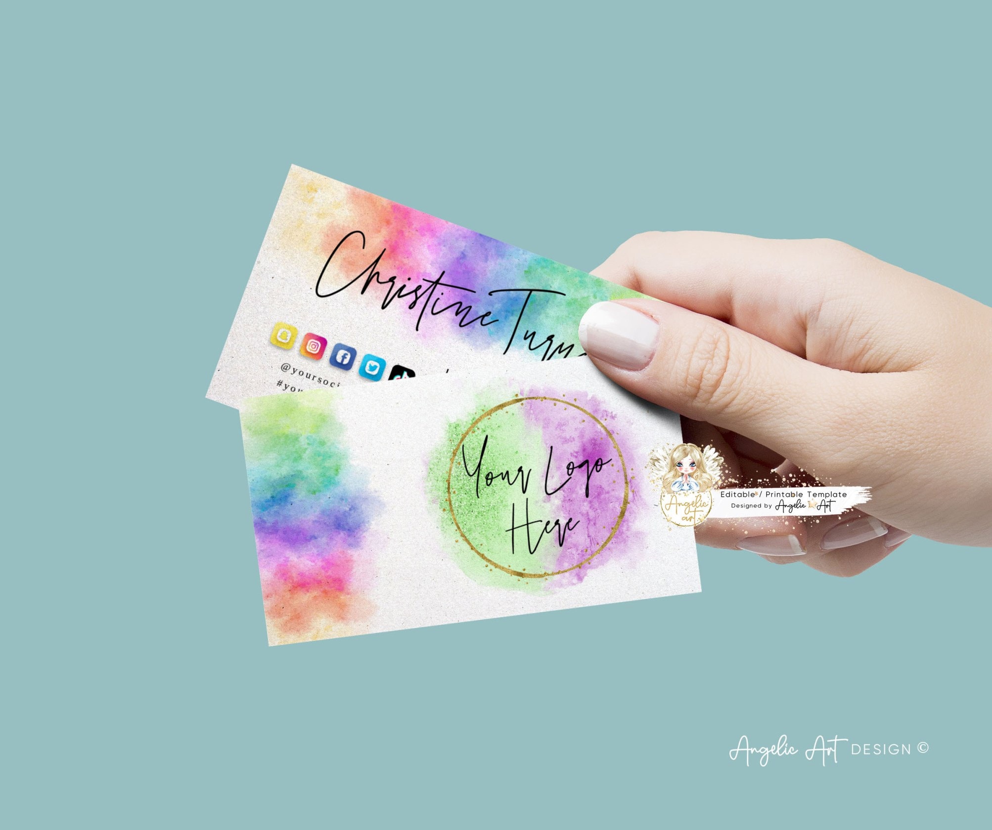 rainbow business cards 2