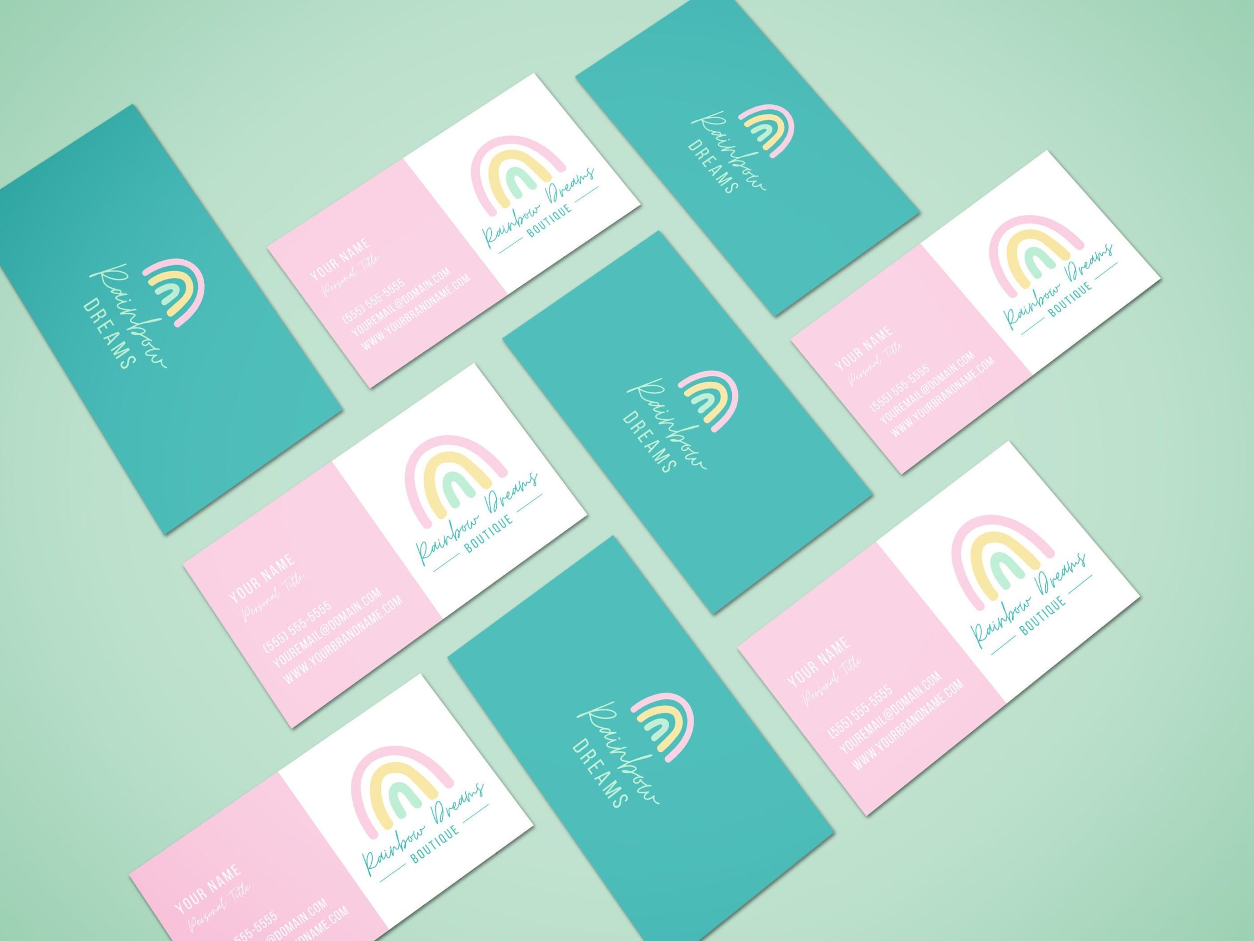 rainbow business cards 3