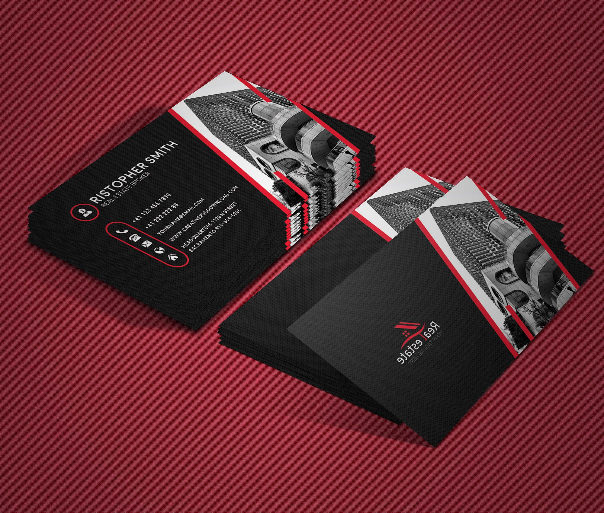 real estate business cards templates 1