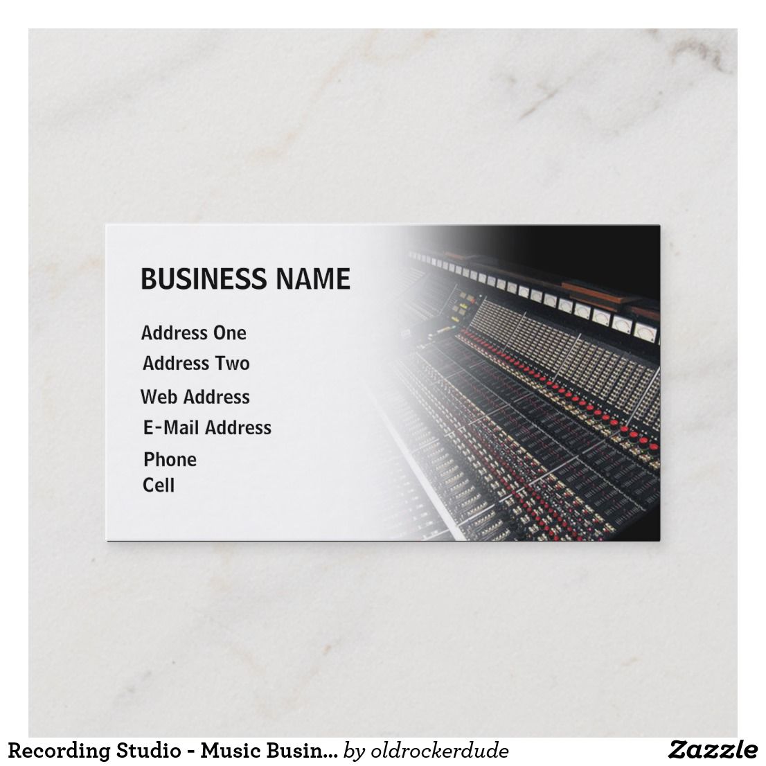 recording studio business cards 3