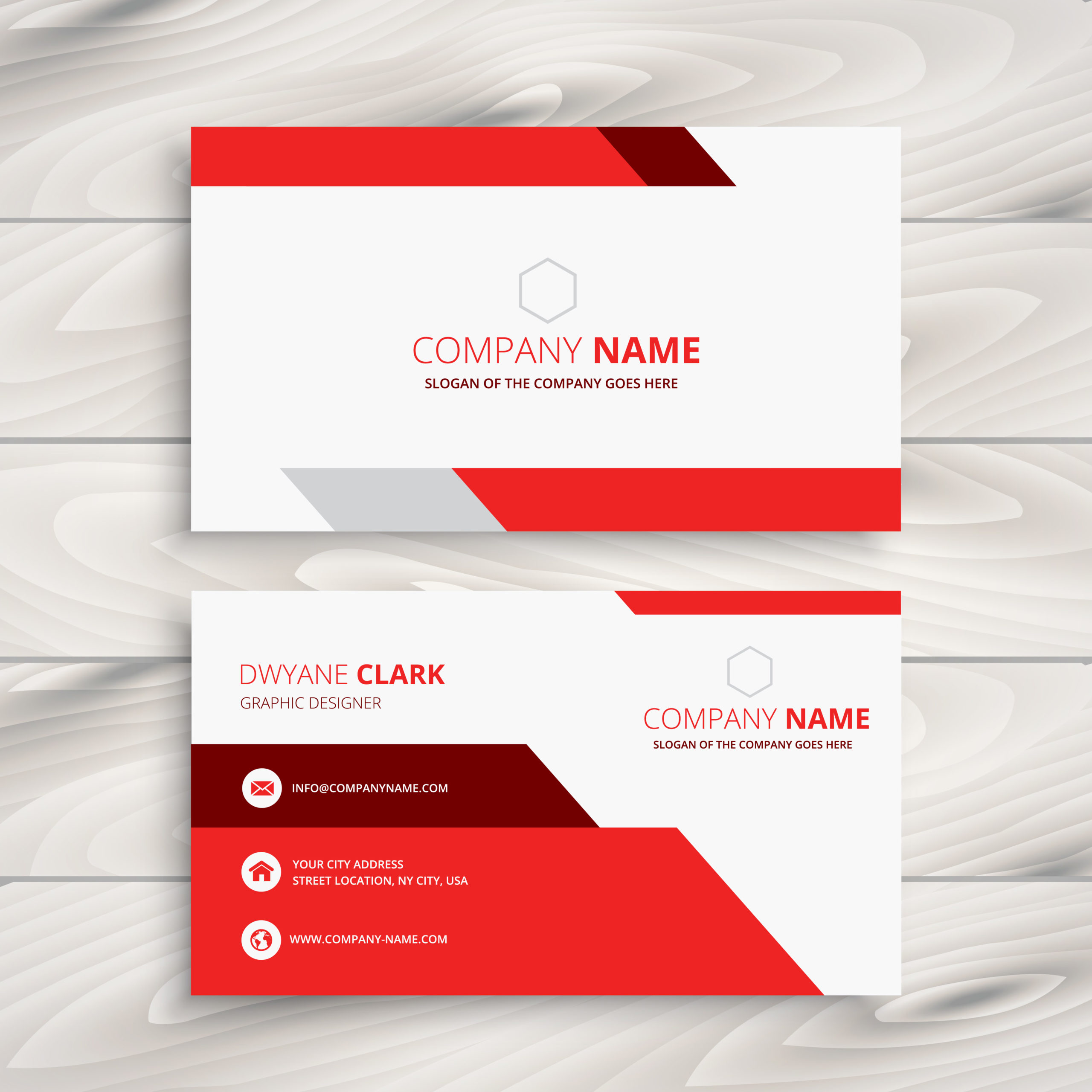 red business cards 1
