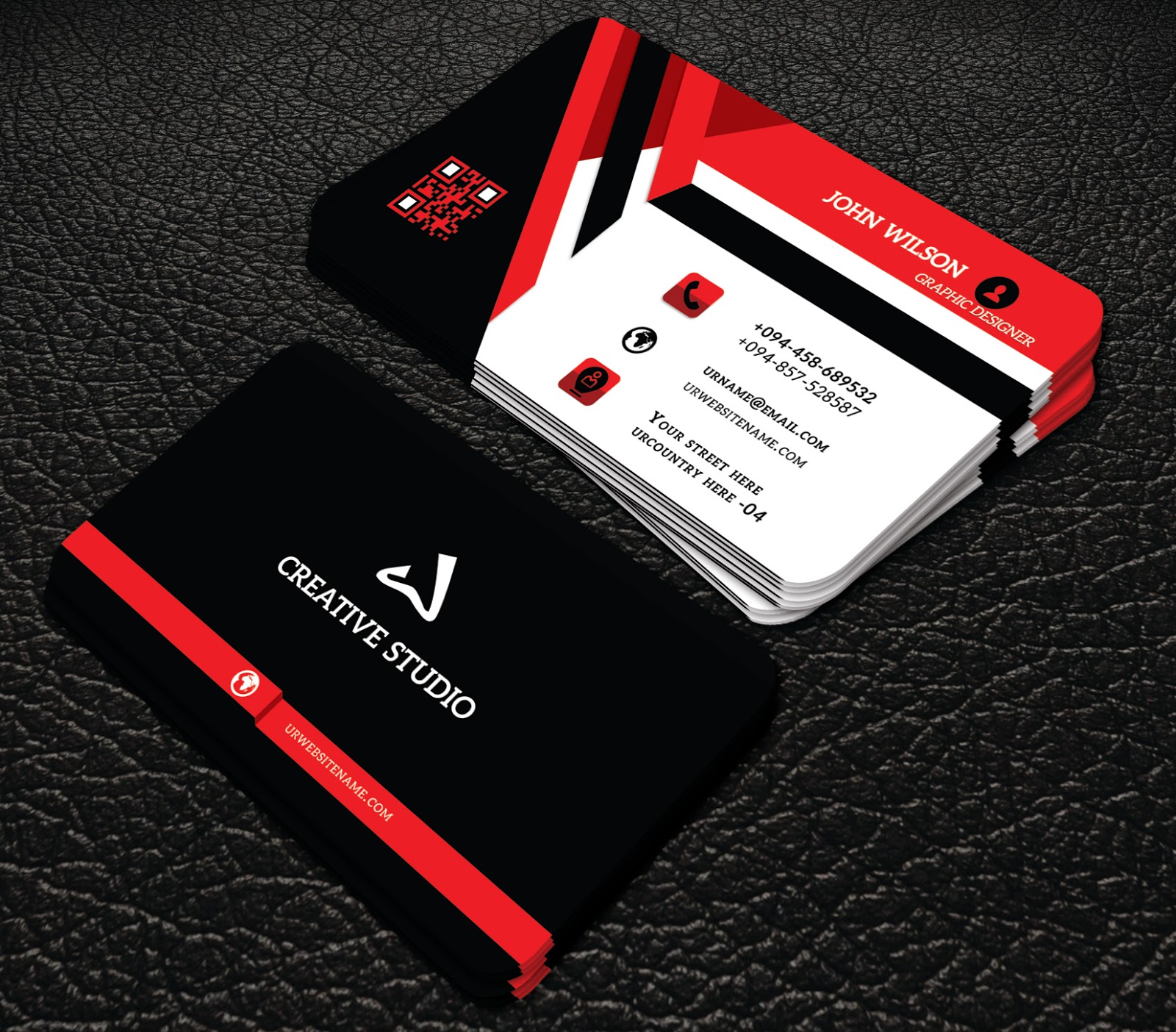 red business cards 2