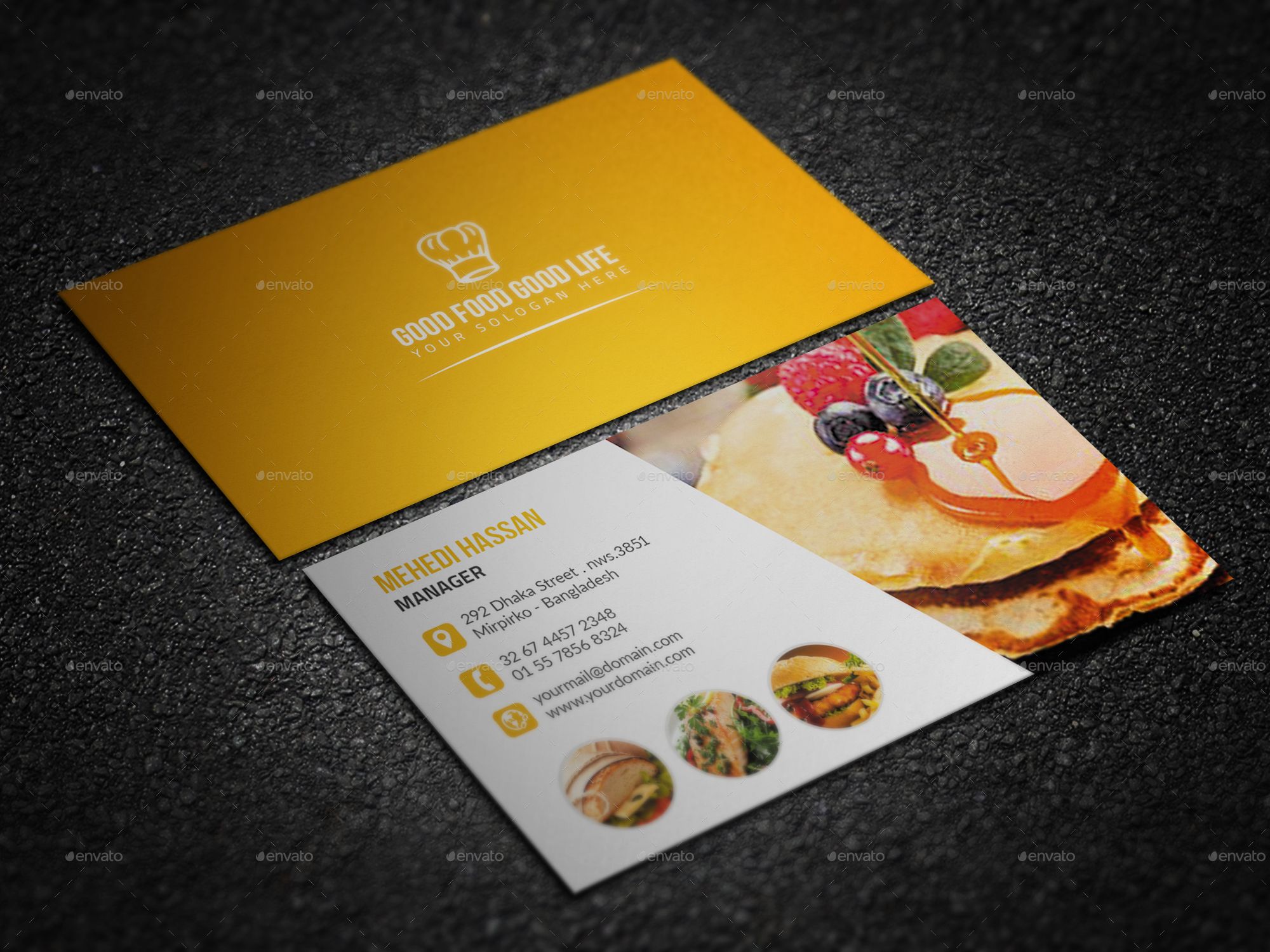 restaurant business cards examples 3
