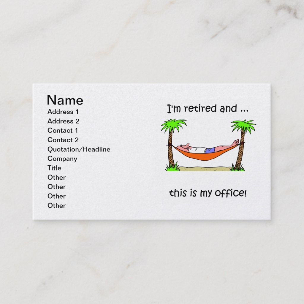 retirement business cards 2