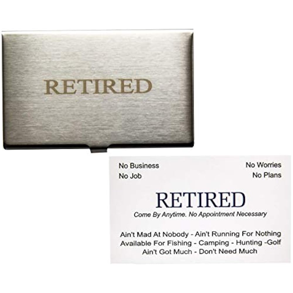 retirement business cards funny 2