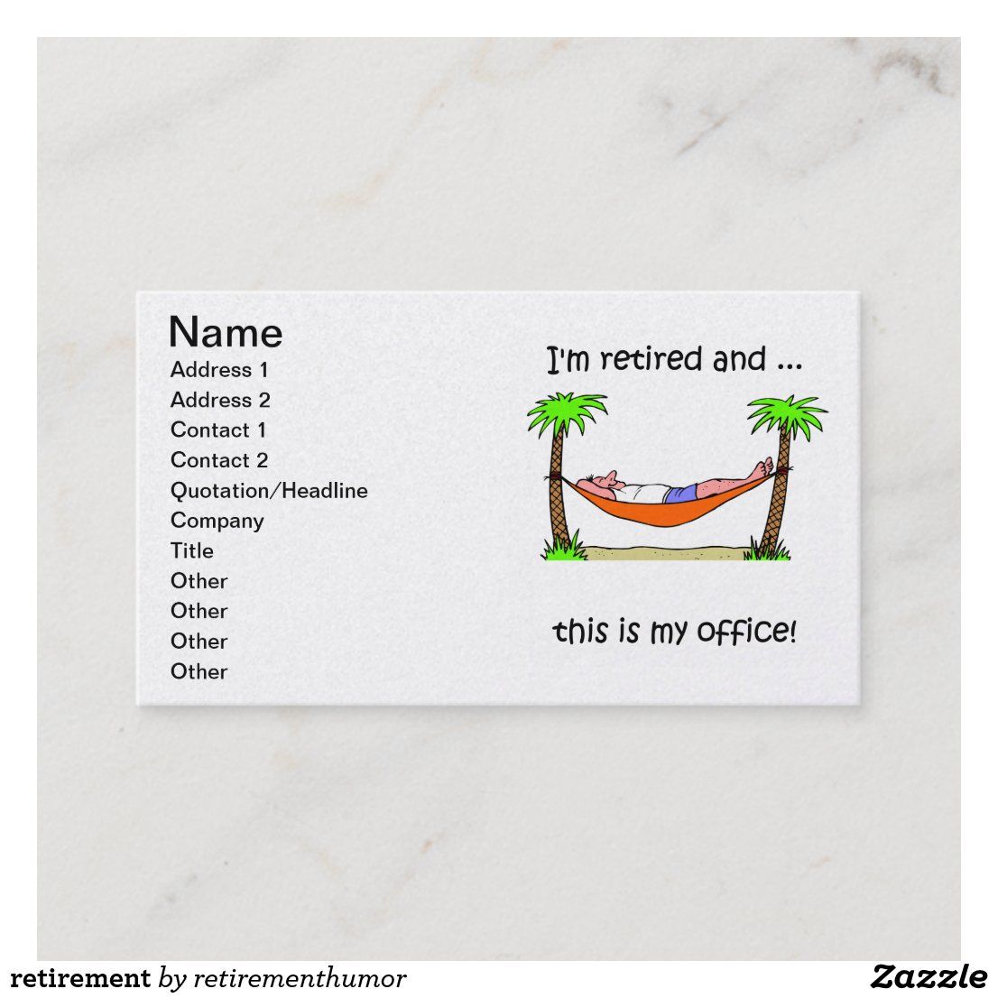 retirement business cards funny 3