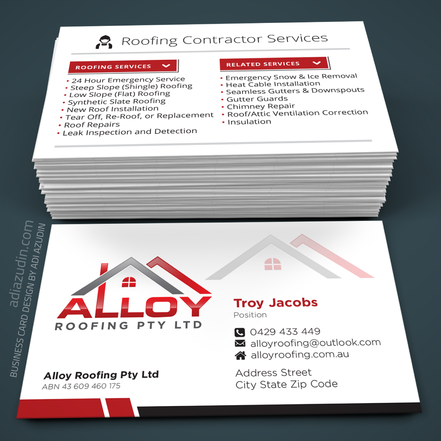 roofing business cards 1