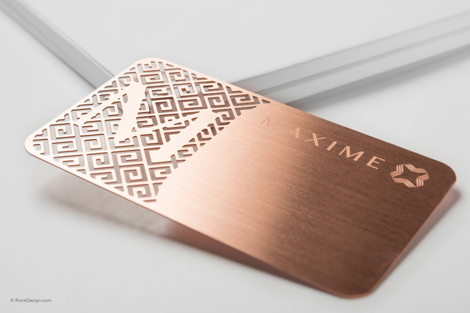 rose gold metal business cards 1