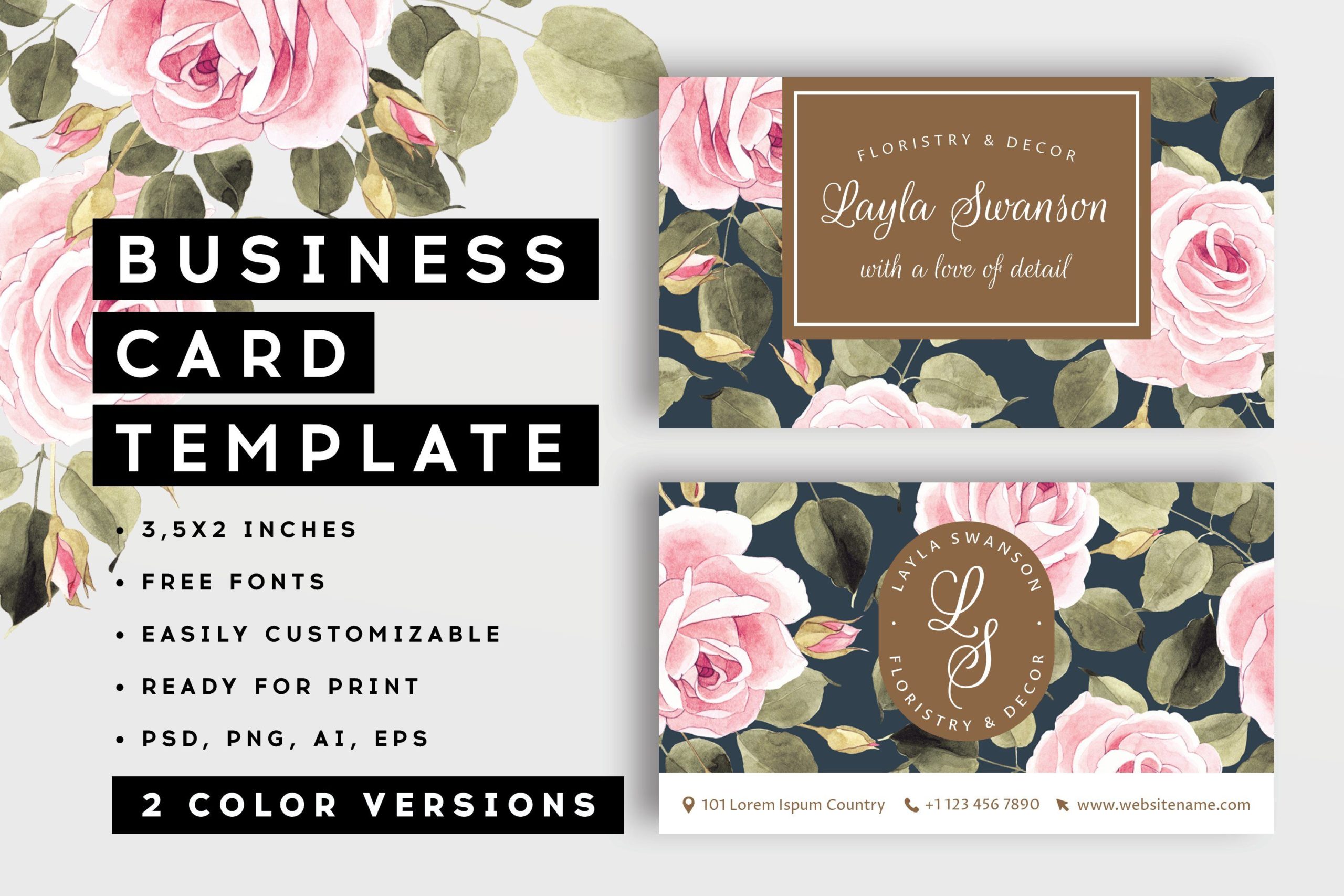 roses business cards 1