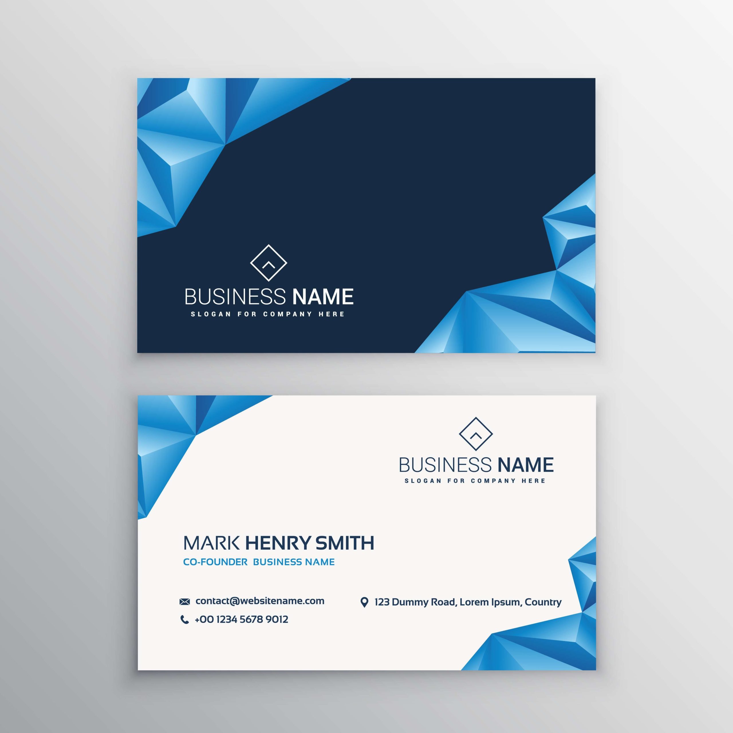 round business cards template 2