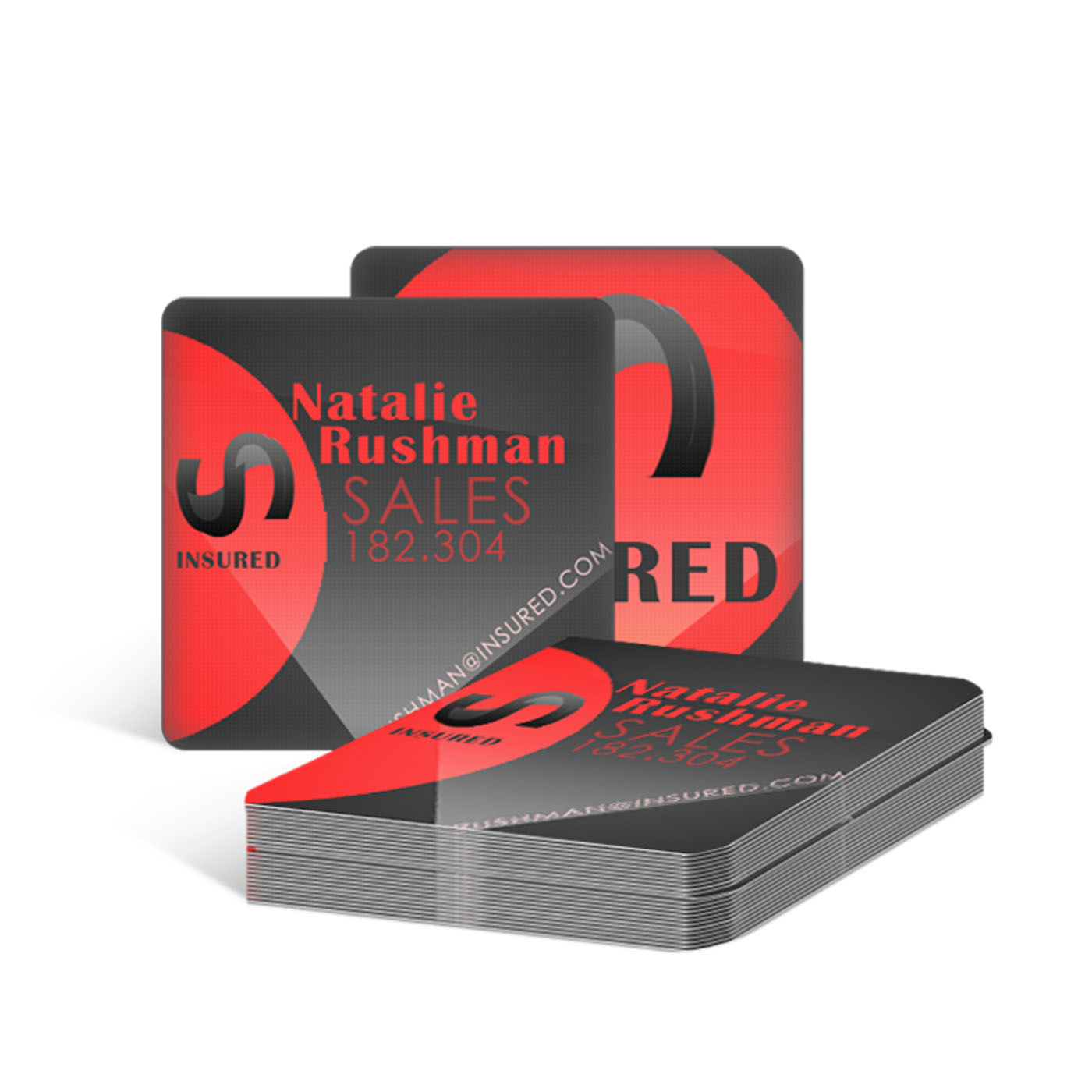 rounded corner square business cards 1