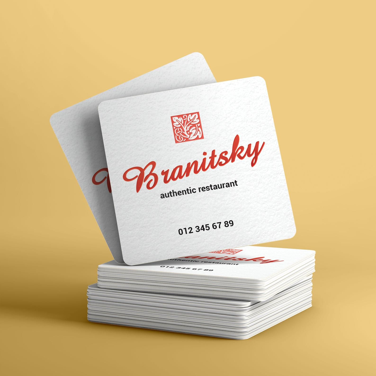 rounded corner square business cards 2