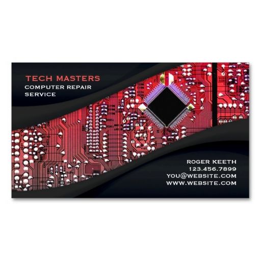 sample business cards for computer repair 3