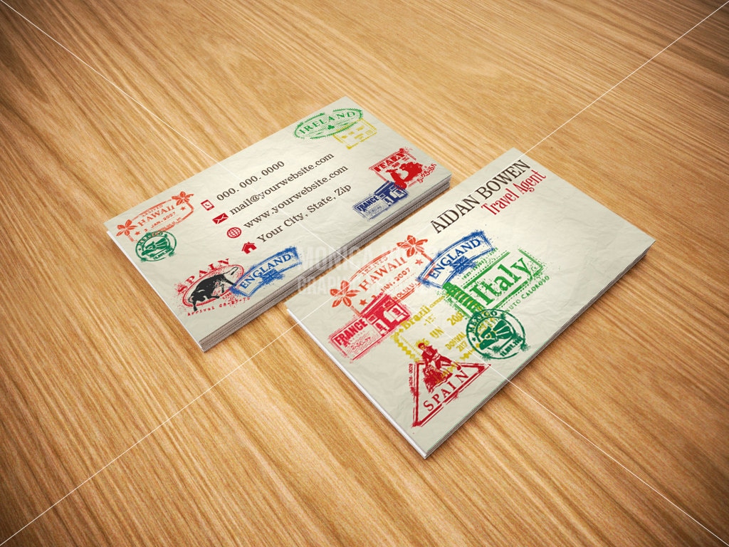 sample business cards for travel agents 2