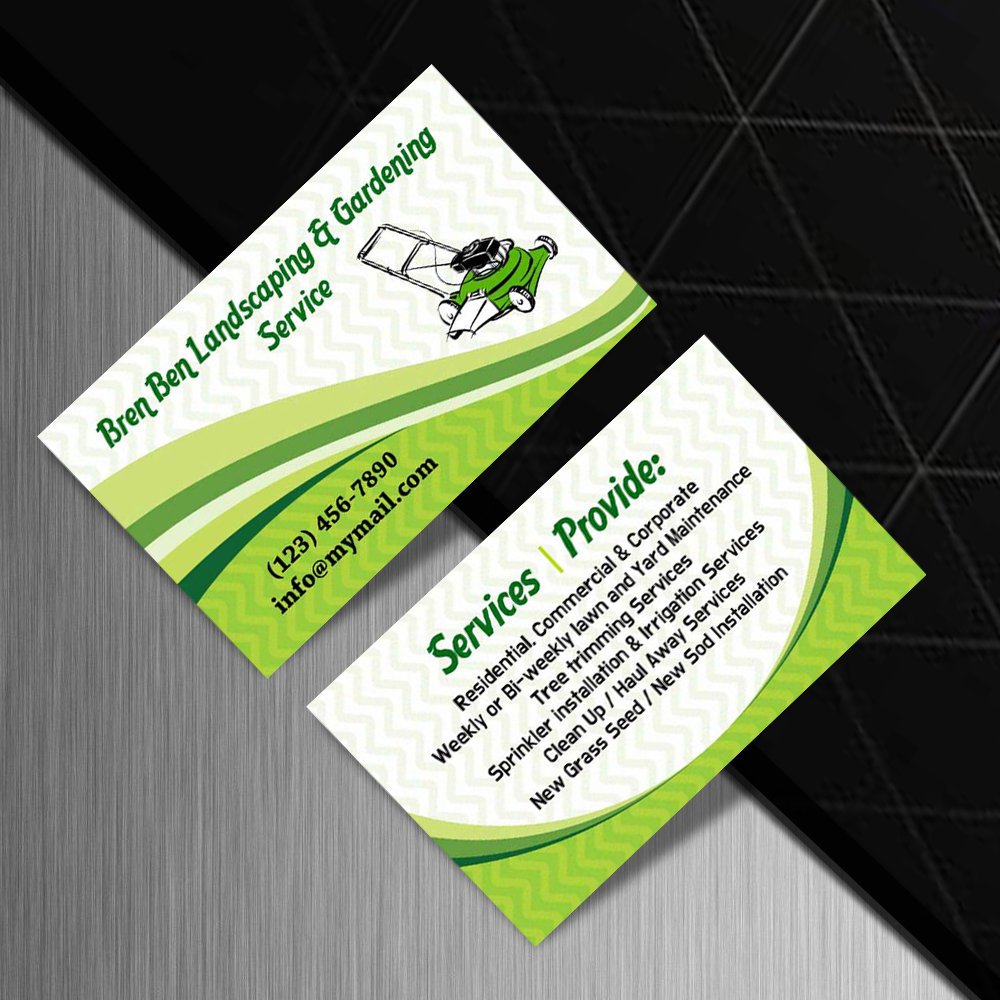 sample landscaping business cards 1