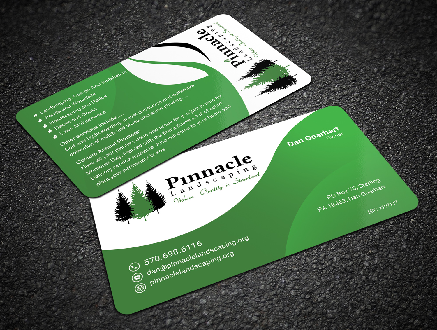sample landscaping business cards 2
