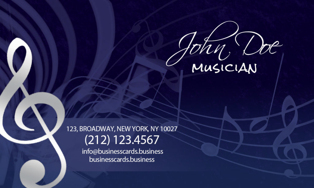 sample music business cards 1