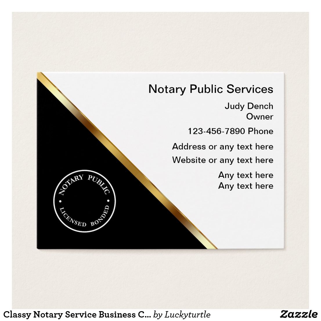 sample notary public business cards 1