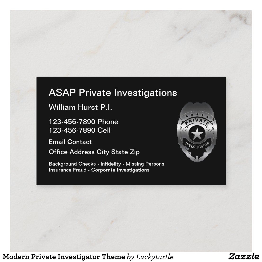 sample private investigator business cards 1