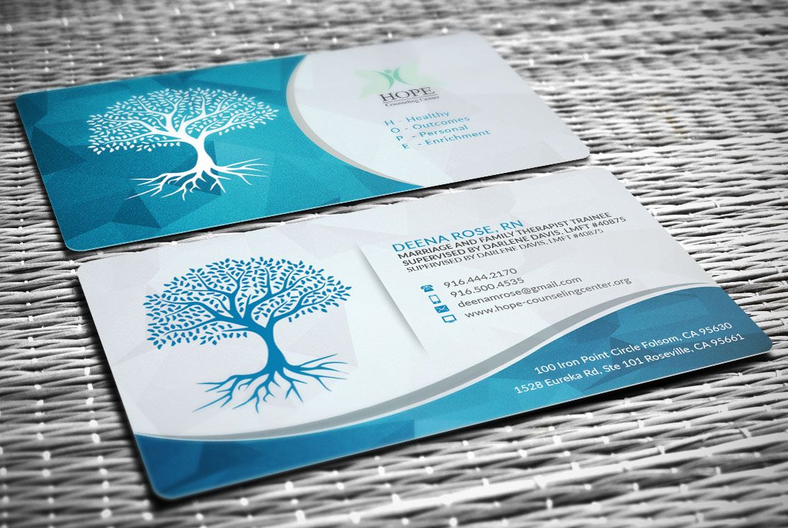 sample therapist business cards 2