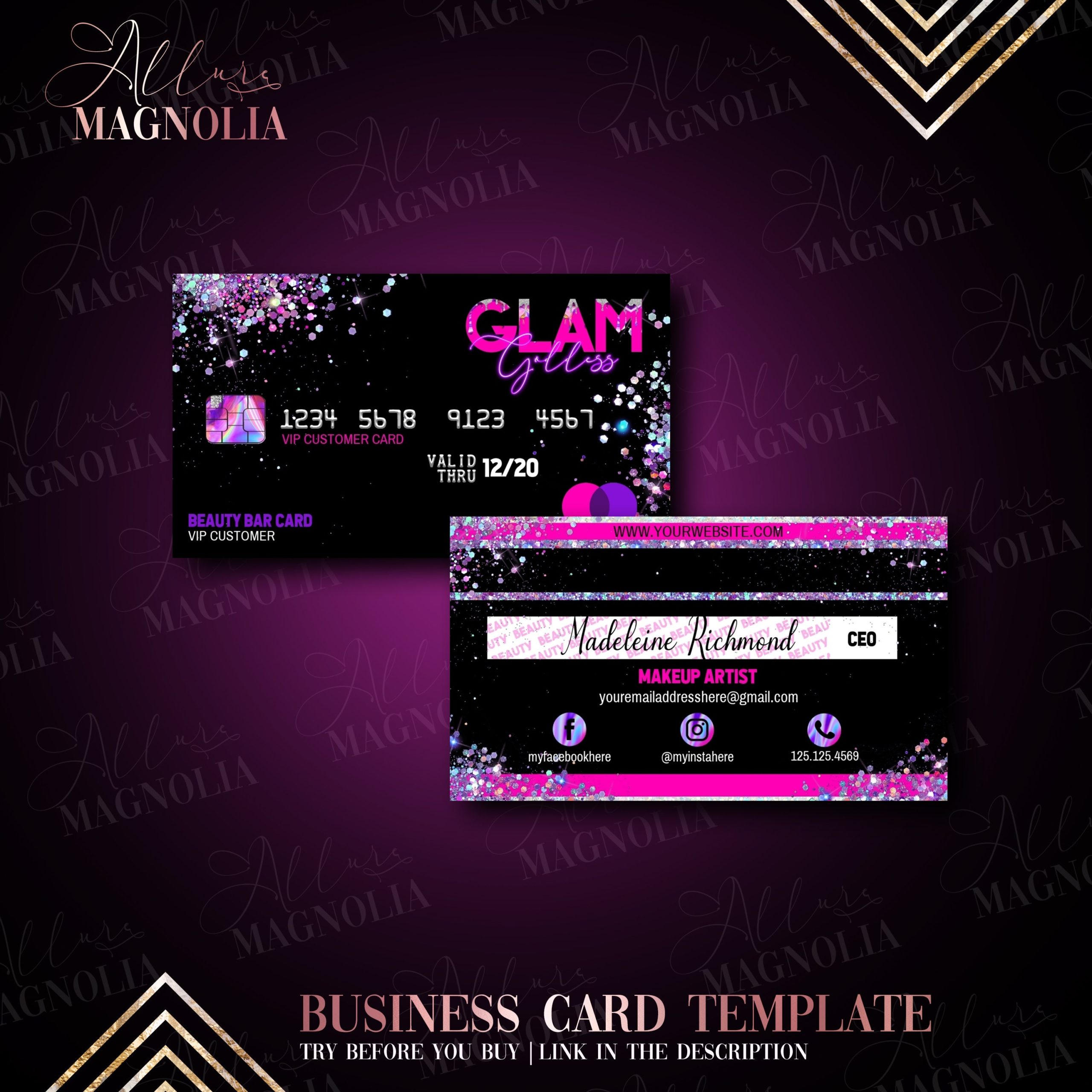 samples of beauty business cards 6