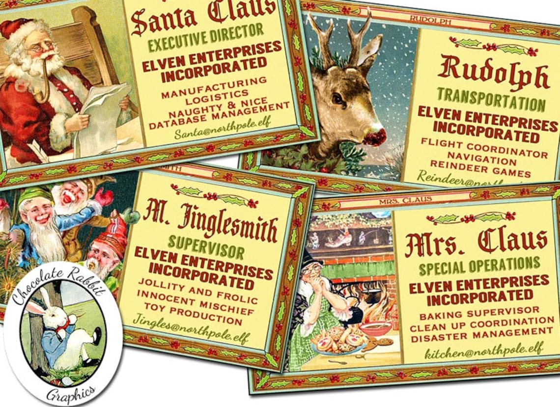 santa business cards 2