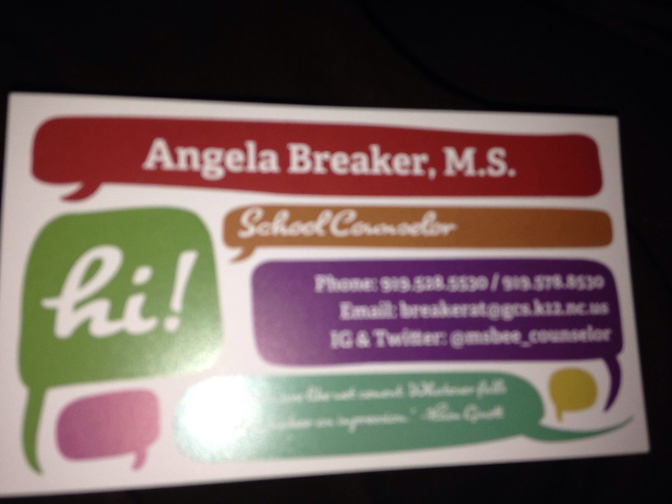 school counselor business cards 1