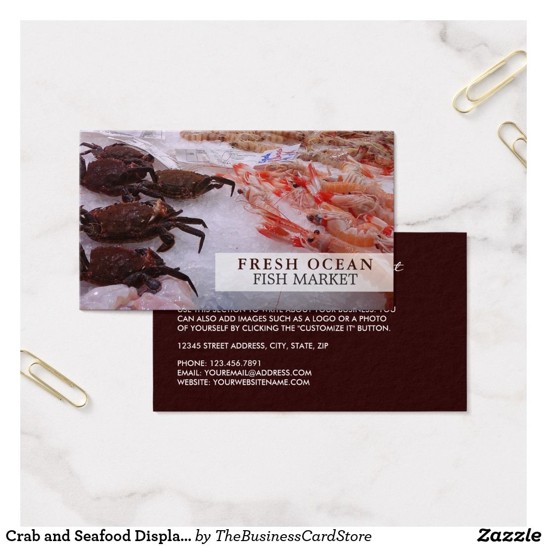 seafood business cards 3