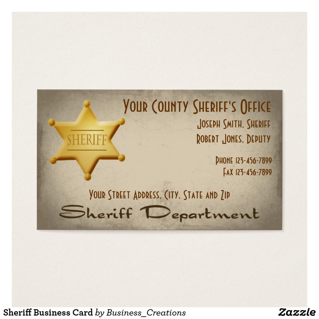 sheriff business cards 2
