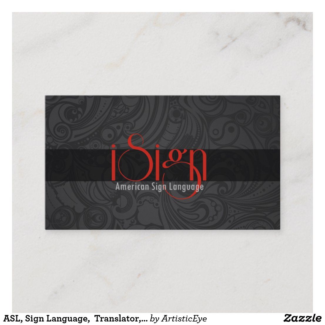 sign language business cards 2