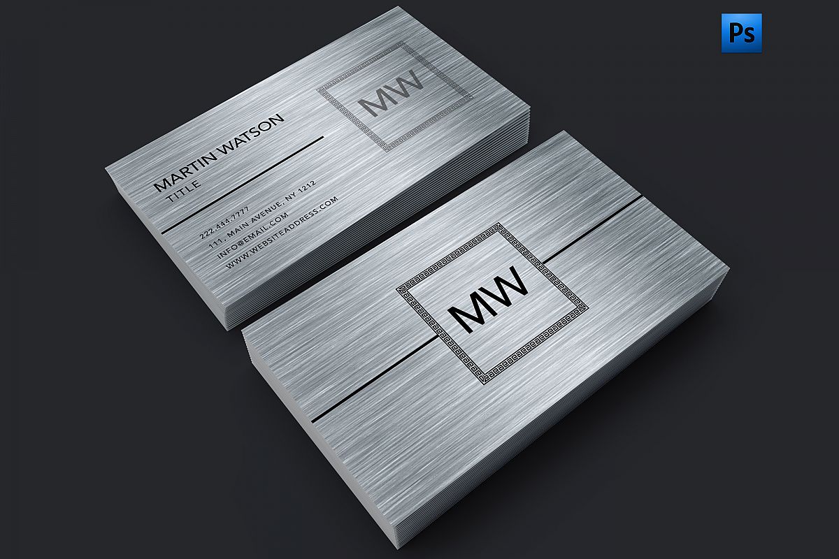 silver metal business cards 1