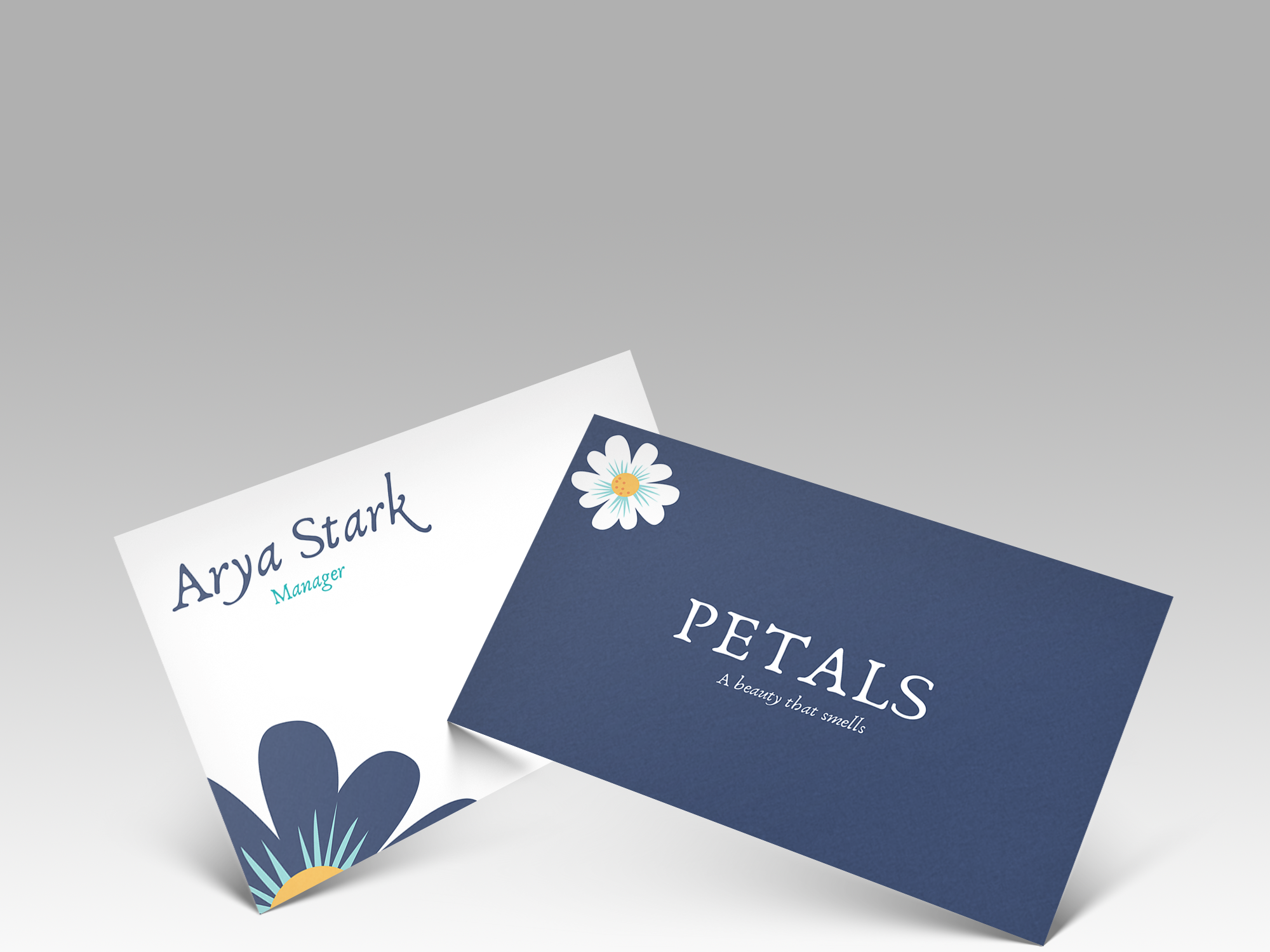 simple clean business cards 3