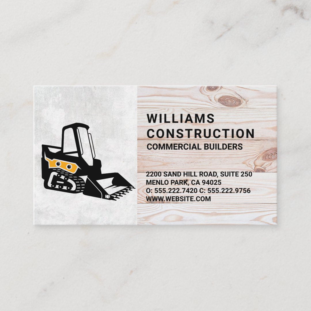 skid steer business cards 2