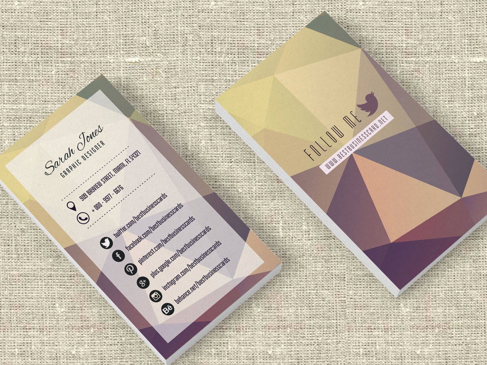 social media business cards template 2