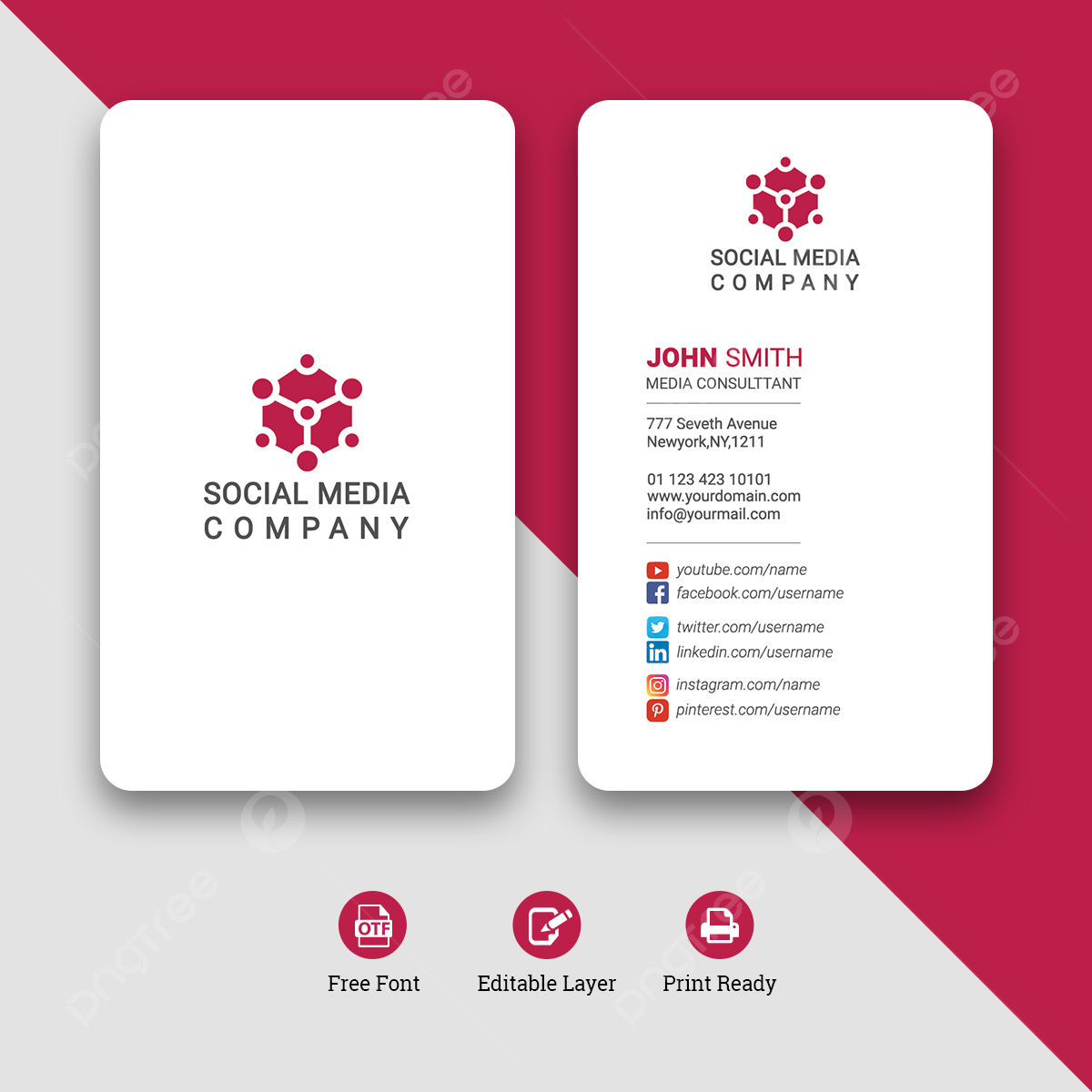 social media marketing business cards 2