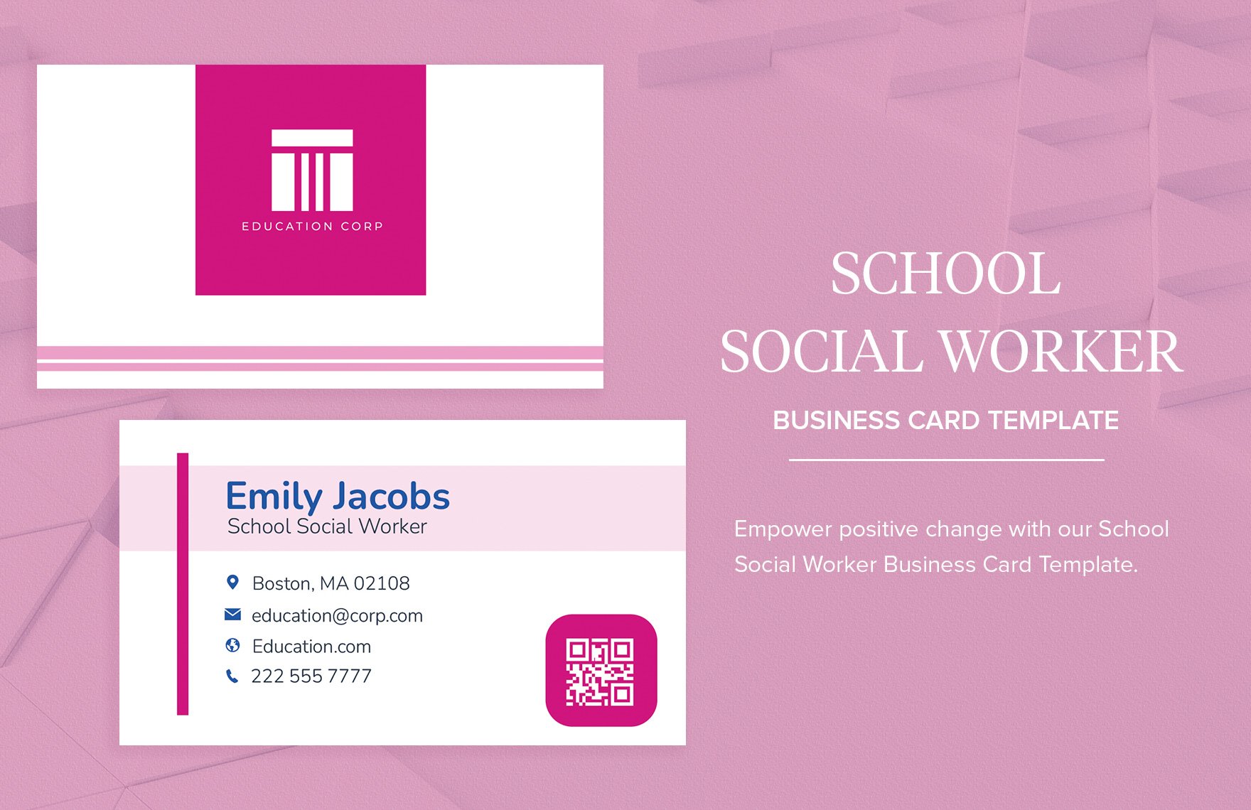 social worker business cards 1