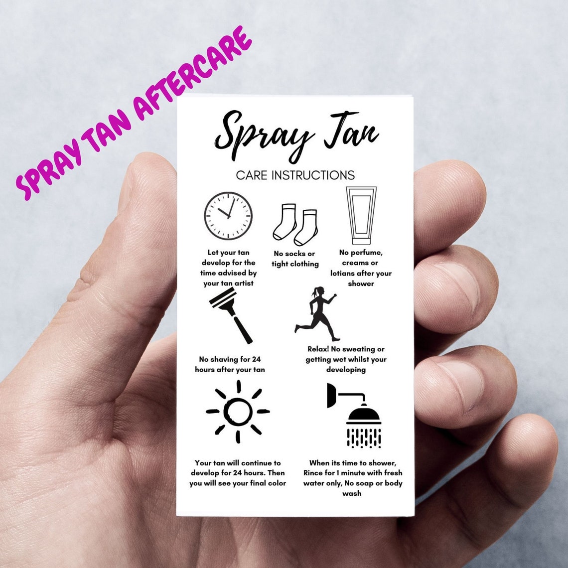 spray tan business cards 2