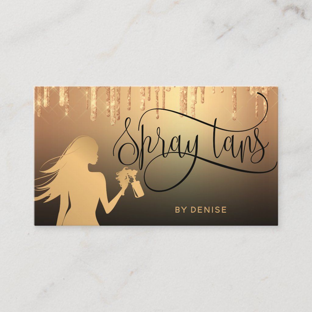 spray tanning business cards 1