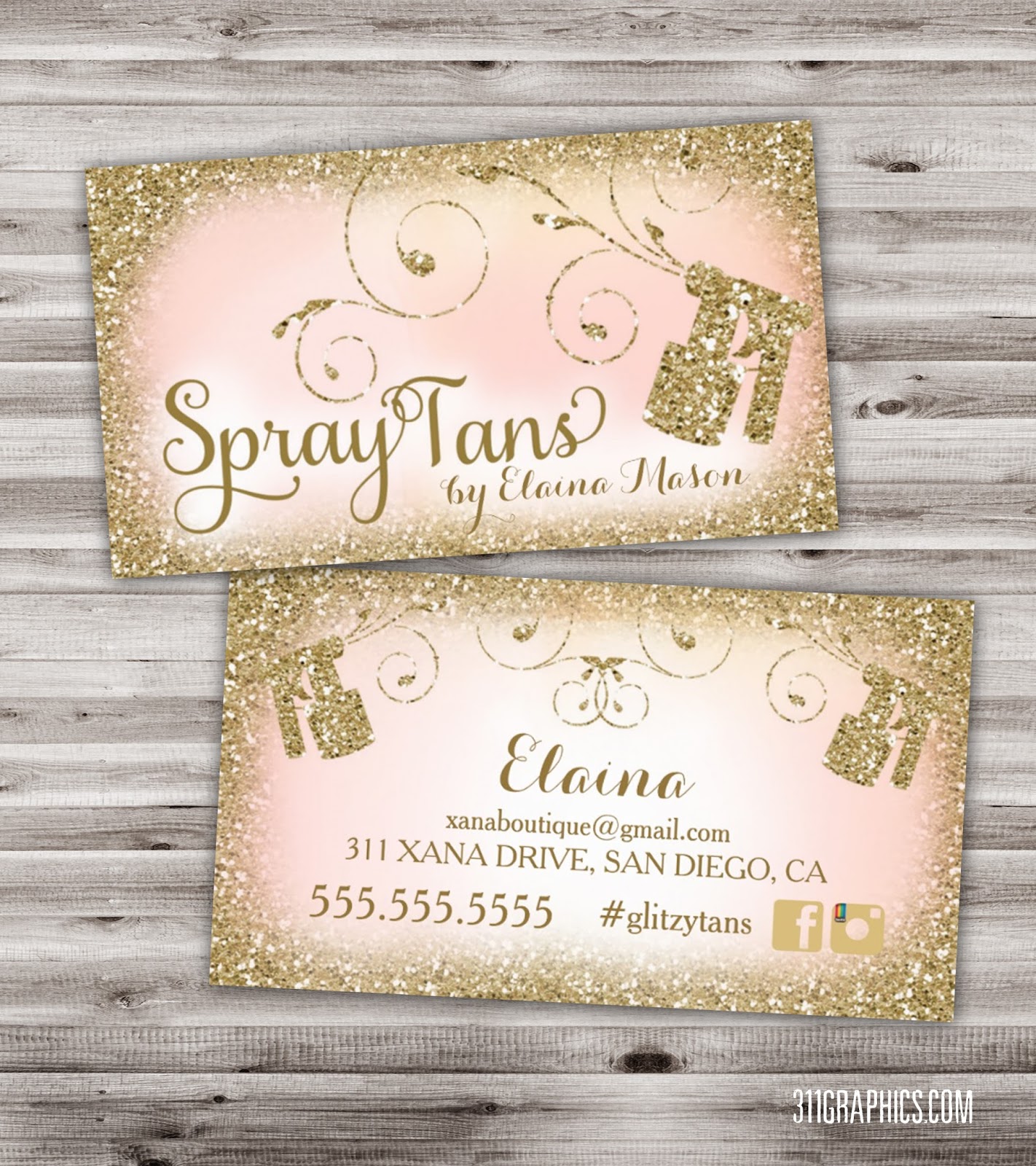 spray tanning business cards 2