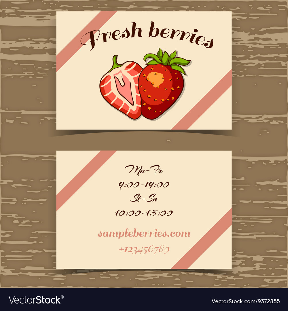 strawberry business cards 1