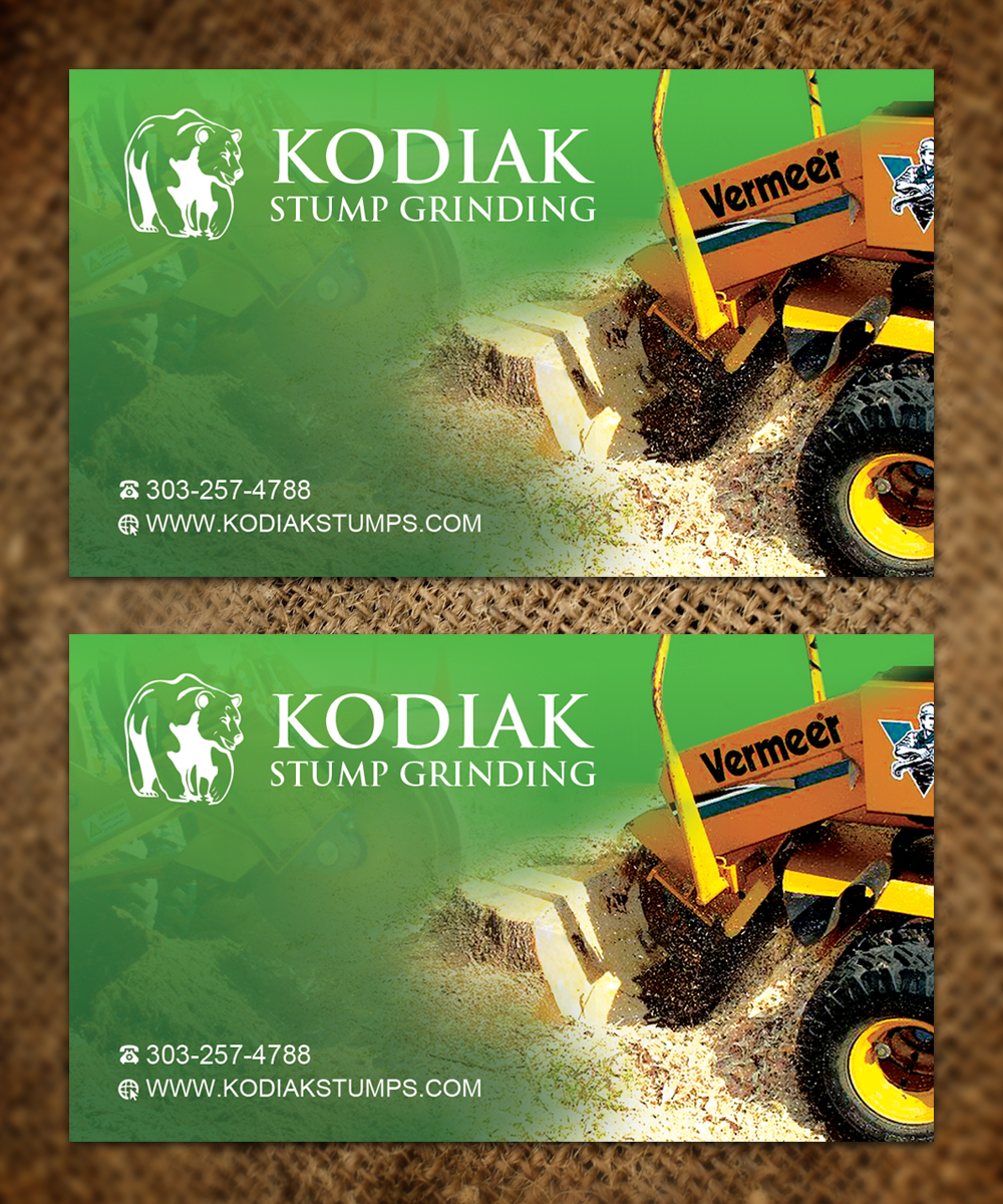 stump grinding business cards 1