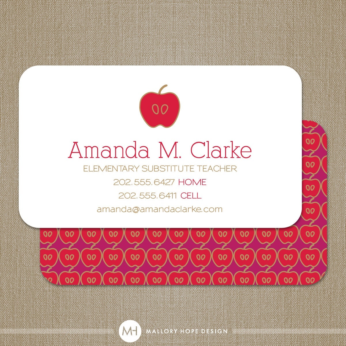 substitute teacher business cards 4