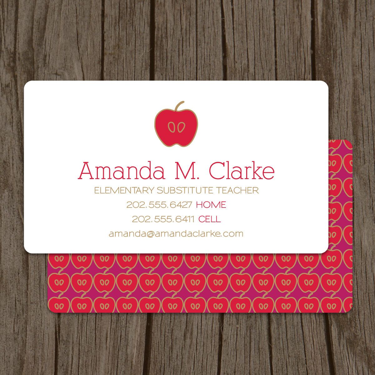 substitute teaching business cards examples 3