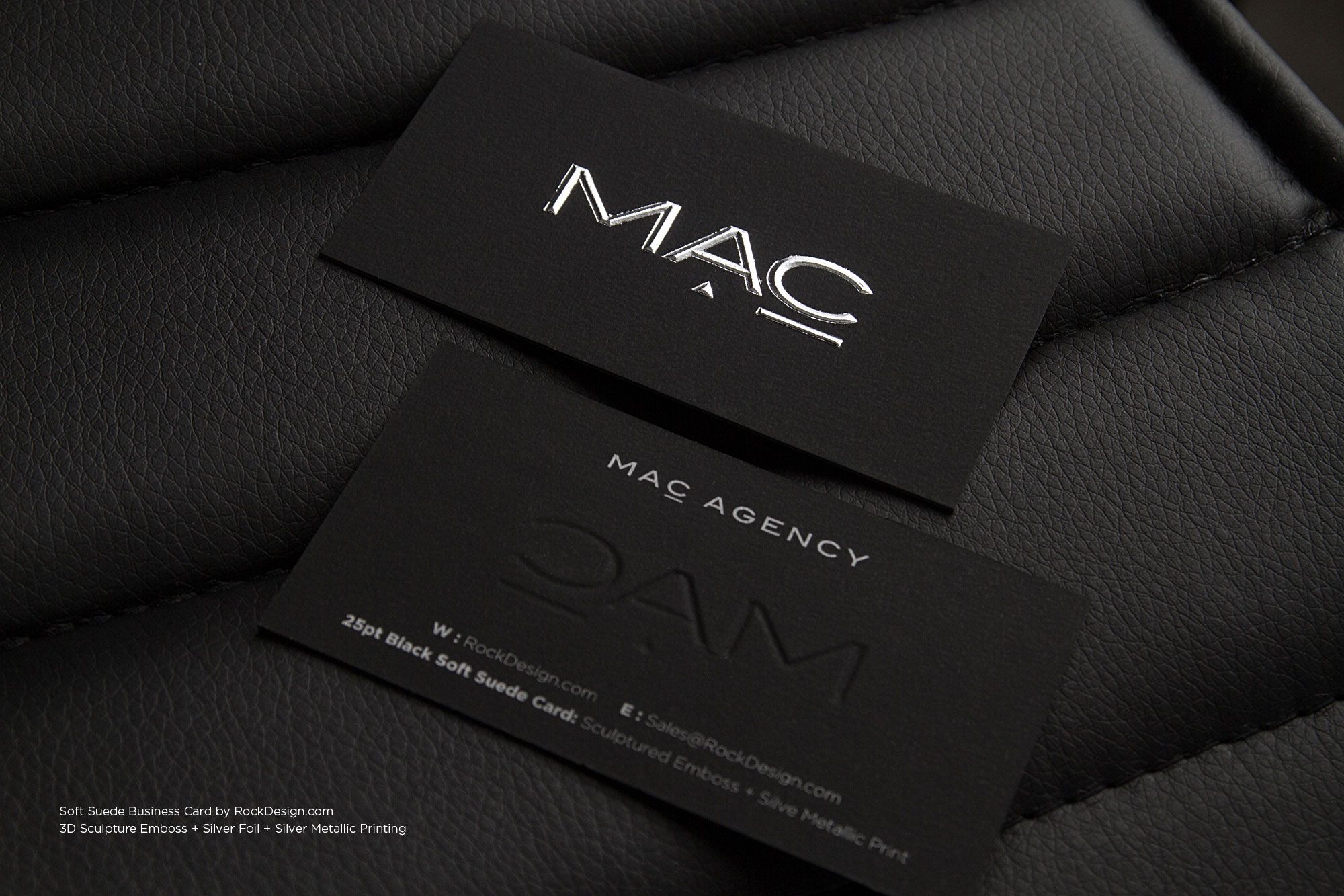 suede business cards with foil 1