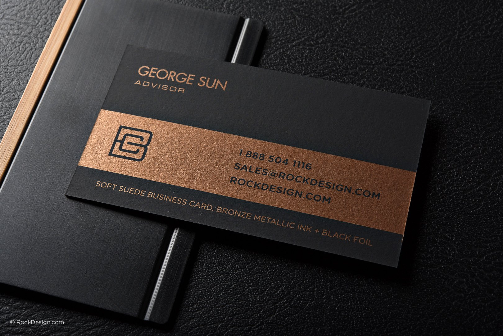 suede business cards with foil 4