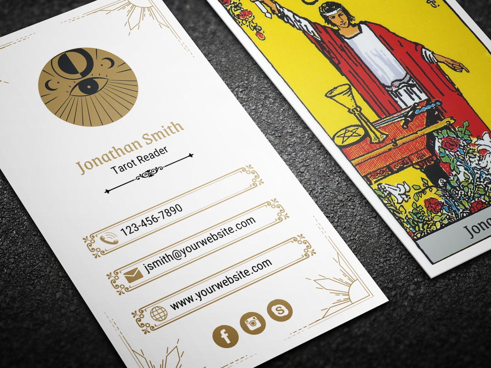 tarot card business cards 1