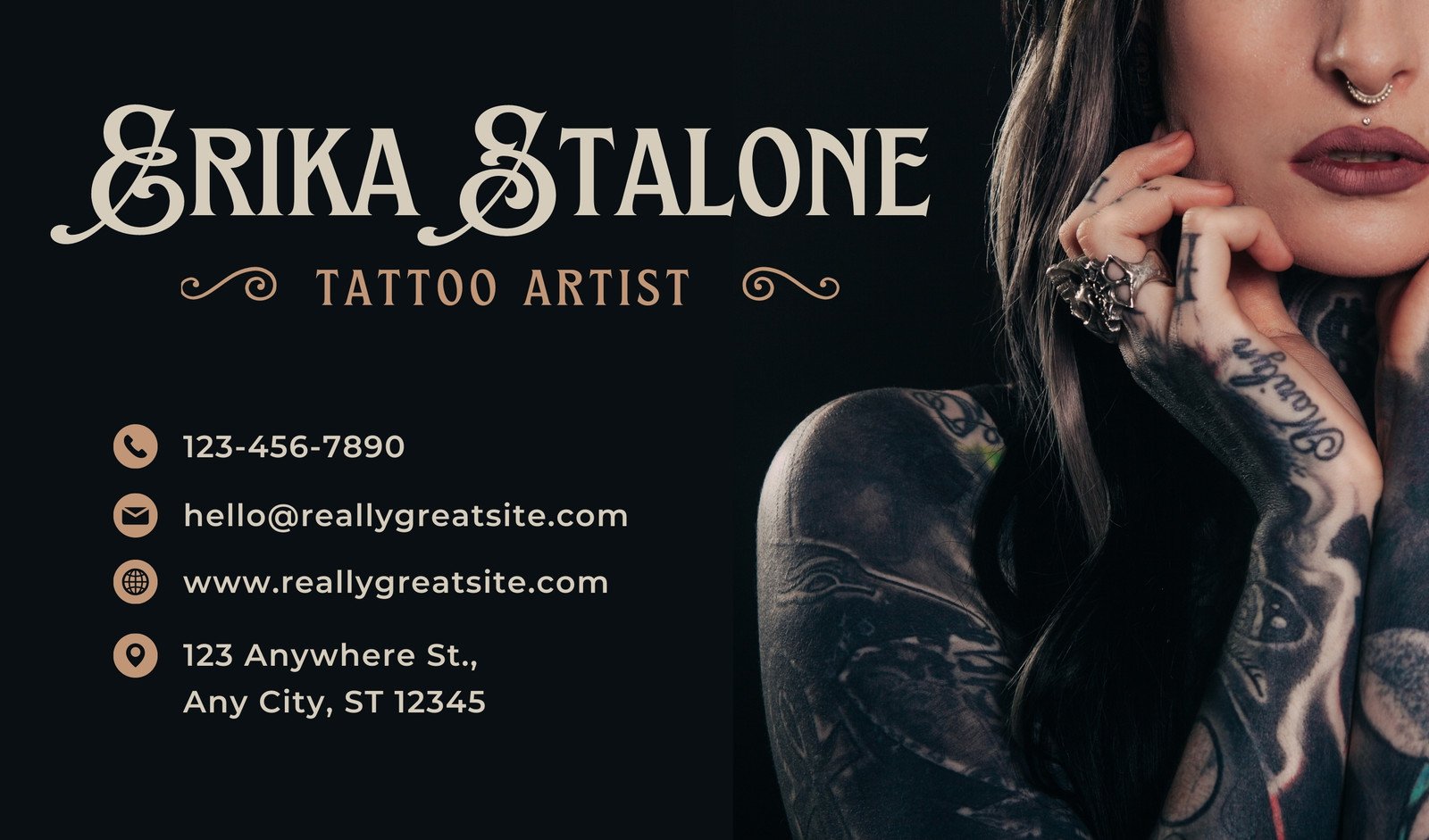 tattoo artist business cards 3