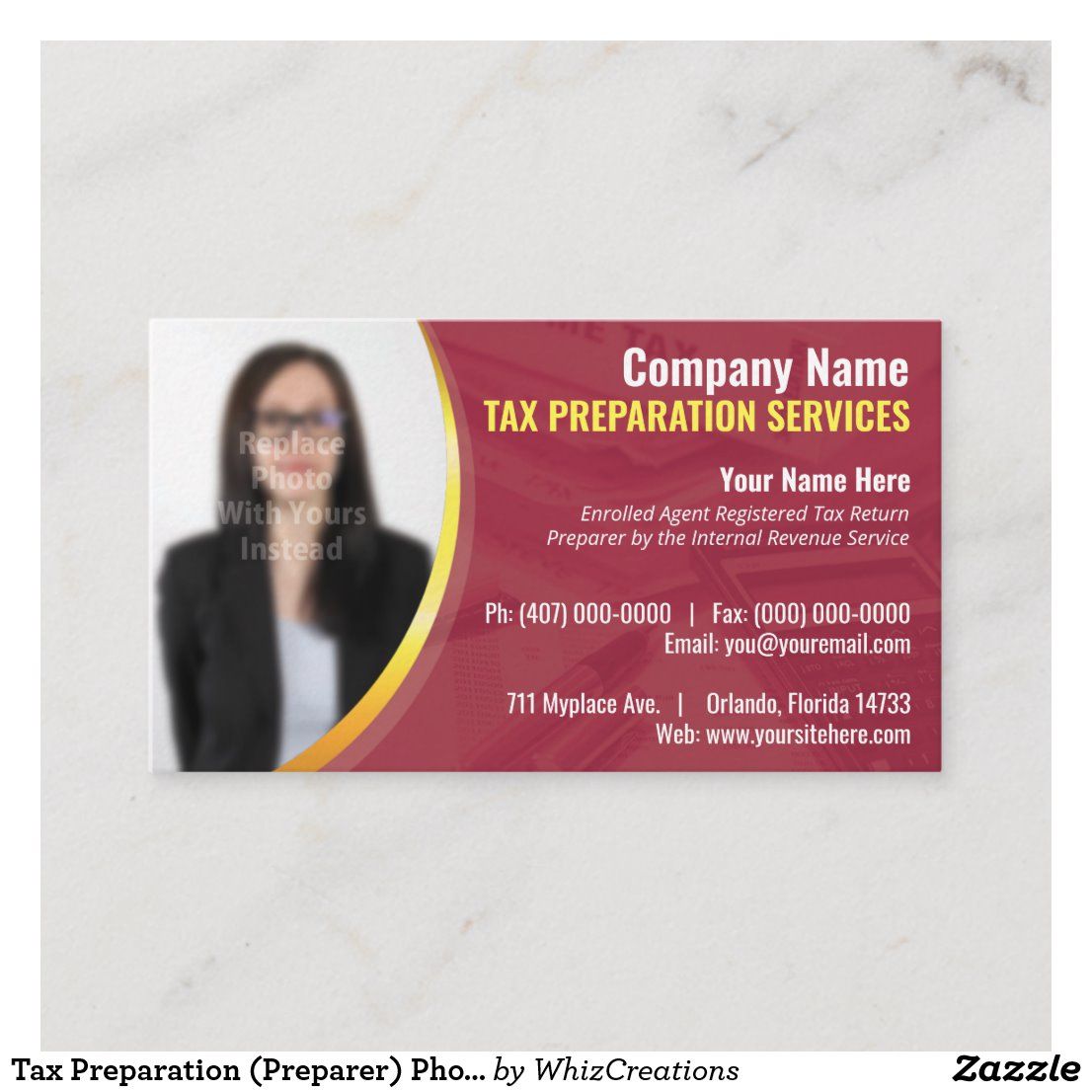 tax preparation business cards 1